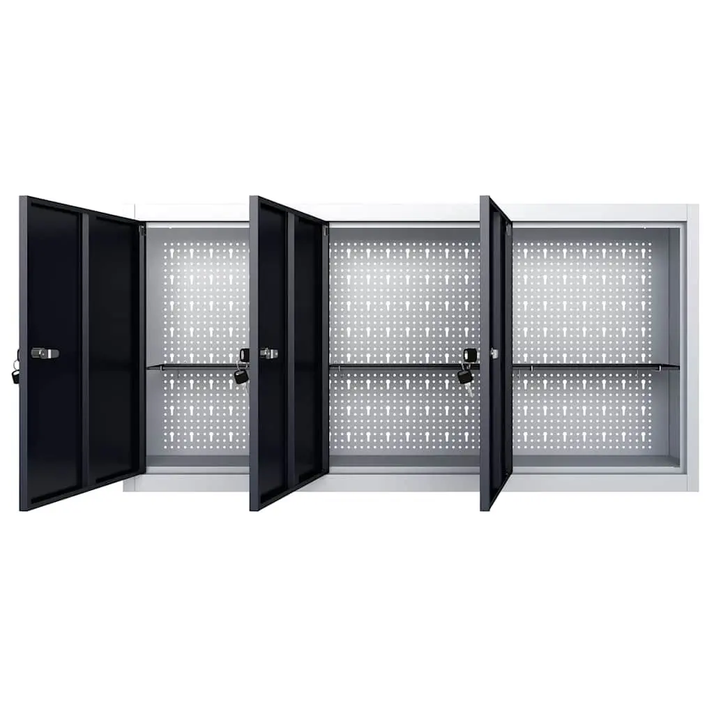 Metal Tool Cabinet with Lockable Doors and Adjustable Shelves