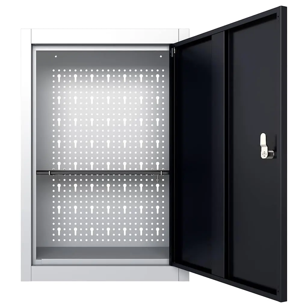 Industrial Style Wall Mounted Tool Cabinet with Lock