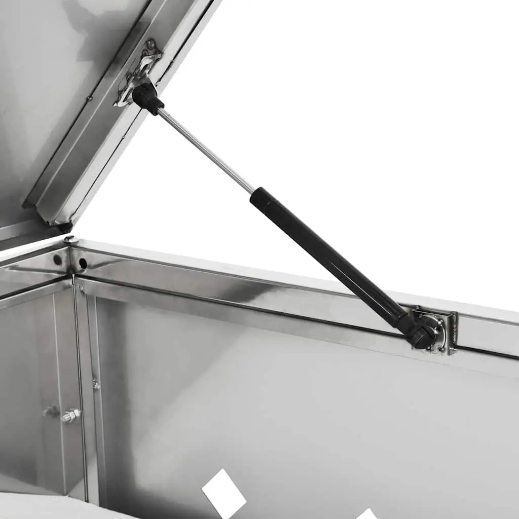 Triple Wheelie Bin Shed Stainless Steel 240L Silver