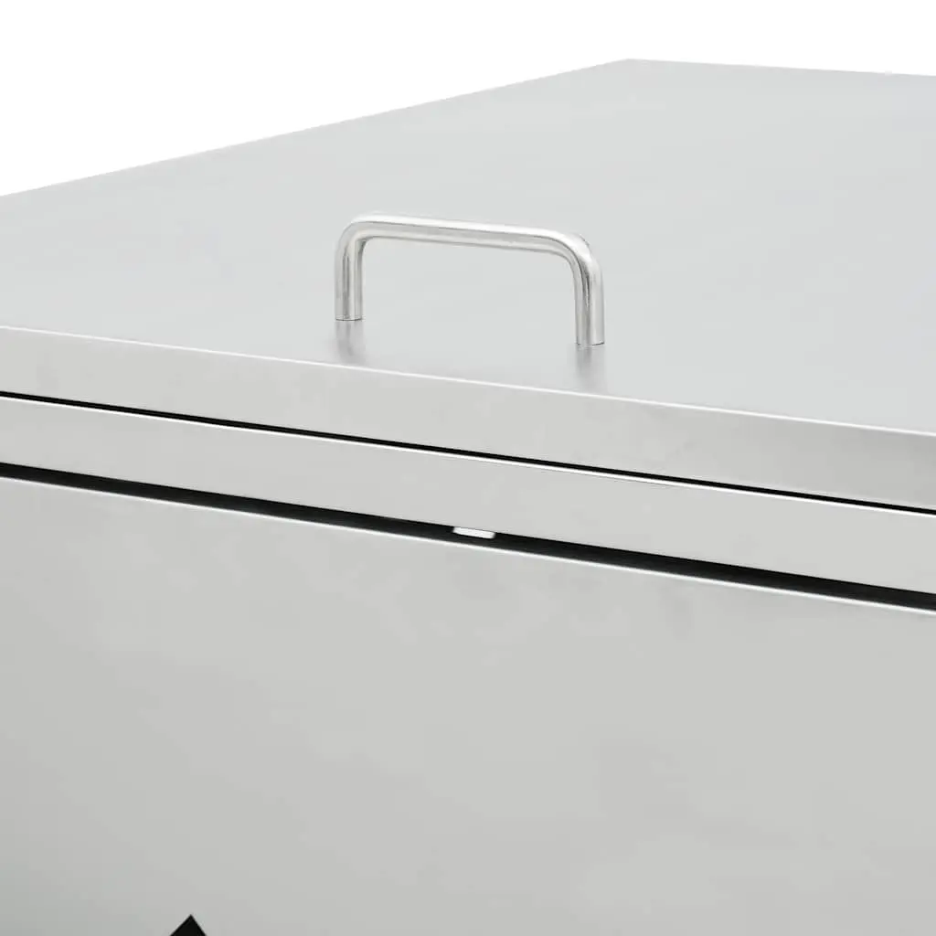 Wheelie Bin Shed Stainless Steel 240 L Silver