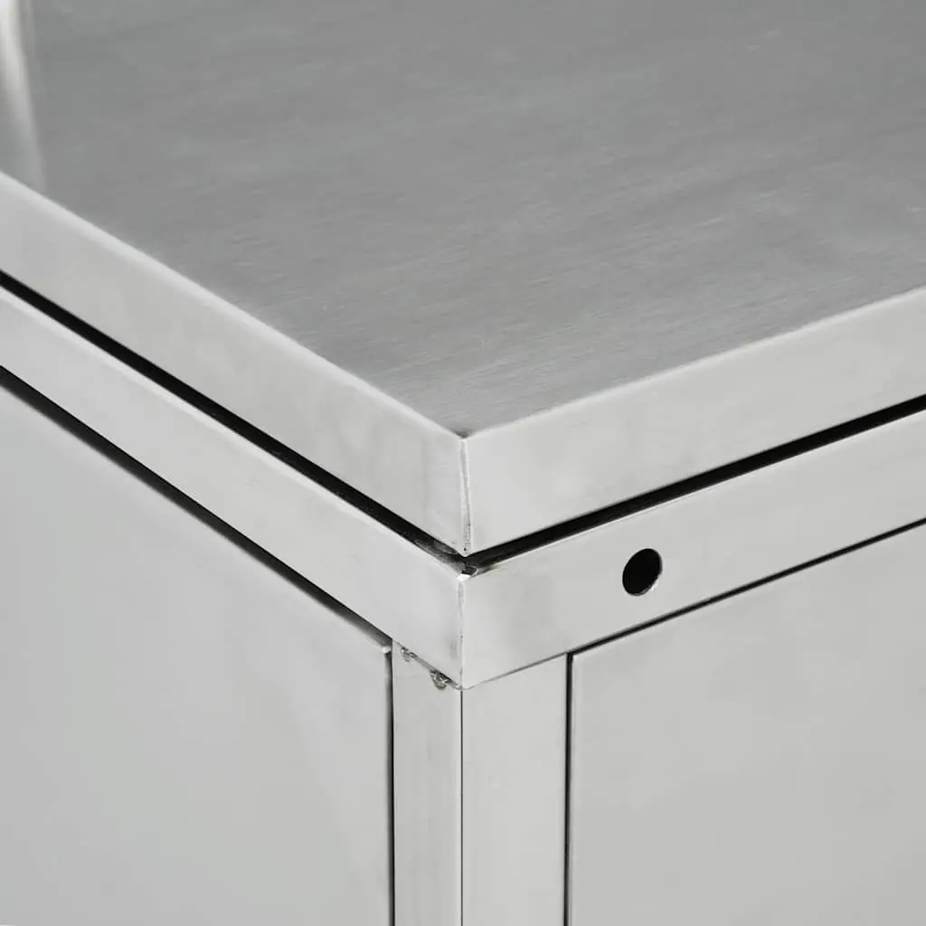 Wheelie Bin Shed Stainless Steel 240 L Silver