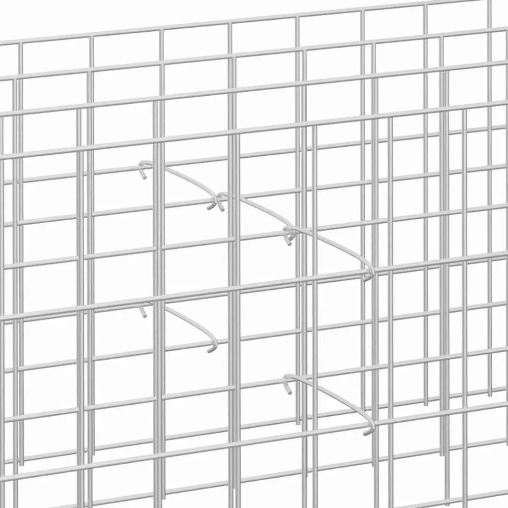 Gabion Hooks Galvanised Steel 20cm Silver