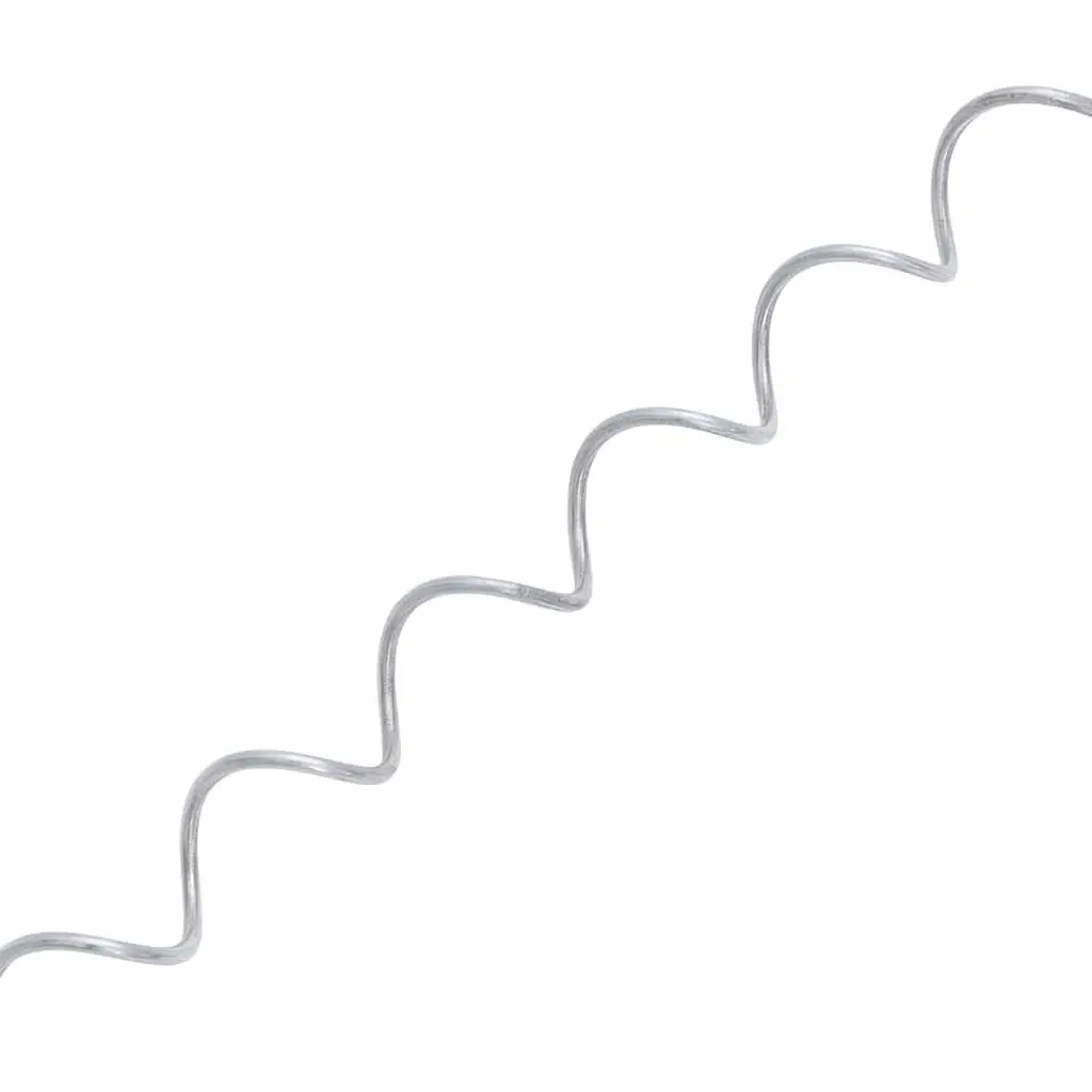 Gabion Spirals Galvanised Steel 100 cm Silver Fence Panel Binder Connector