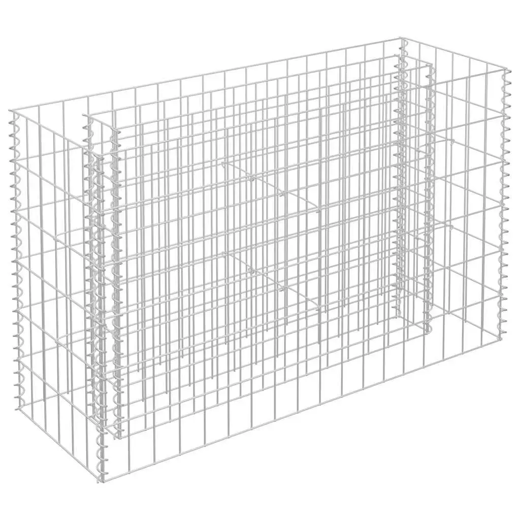 Silver Gabion Raised Bed Planter for Gardens