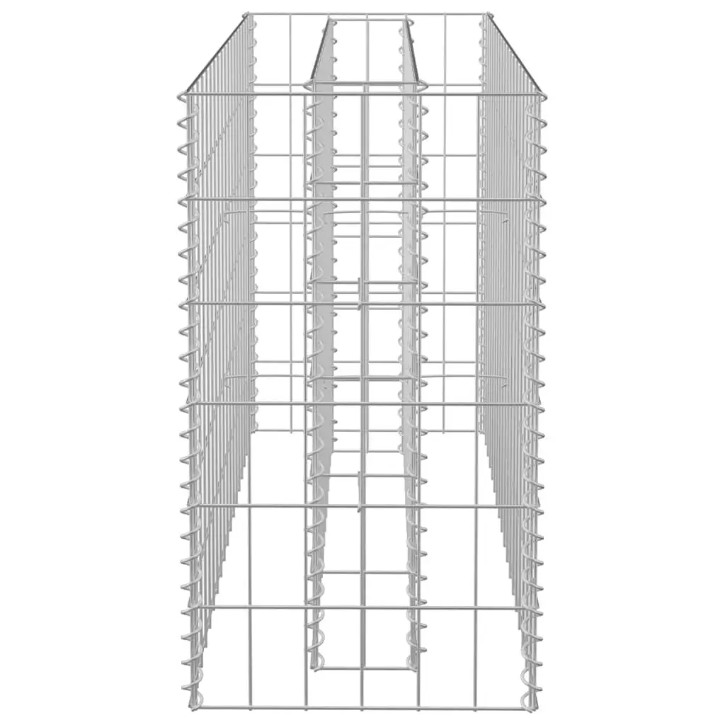 Silver Gabion Raised Bed Planter for Gardens