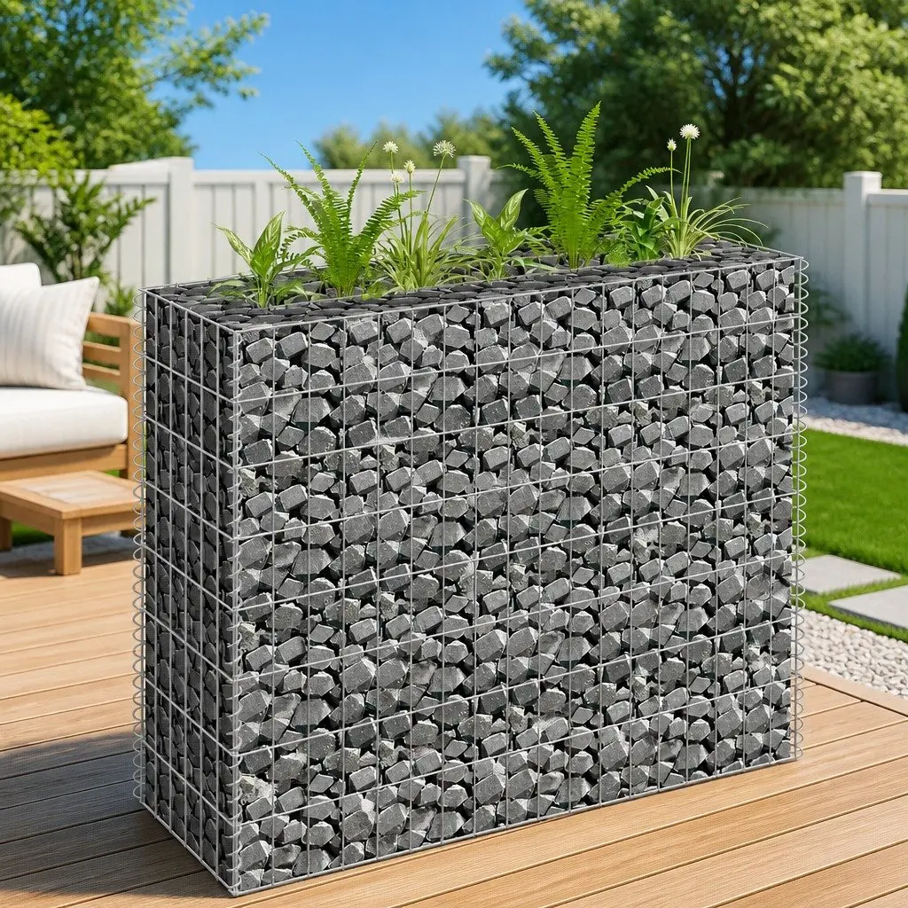 Raised Garden Bed Galvanised Steel 90x30x90cm Silver Wire Mesh Planter