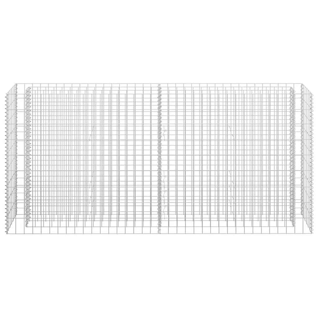 Gabion Raised Bed Galvanised Steel 180x30x90cm Silver
