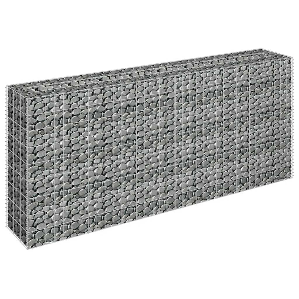 Gabion Raised Bed Galvanised Steel 180x30x90cm Silver