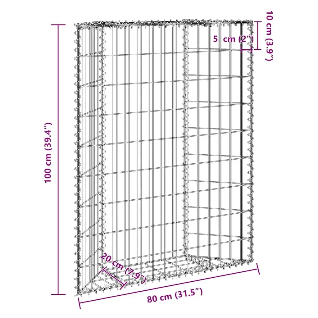Trapezium Gabion Raised Bed Garden Planter Outdoor Flower Box Border