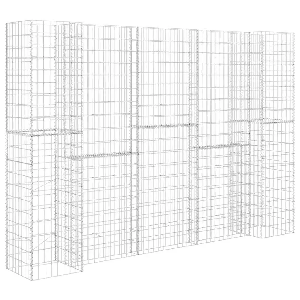 H-Shaped Gabion Planter for Secure Garden Borders