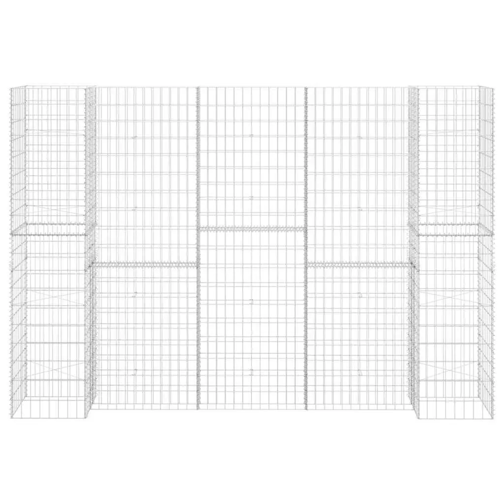 H-Shaped Gabion Planter for Secure Garden Borders