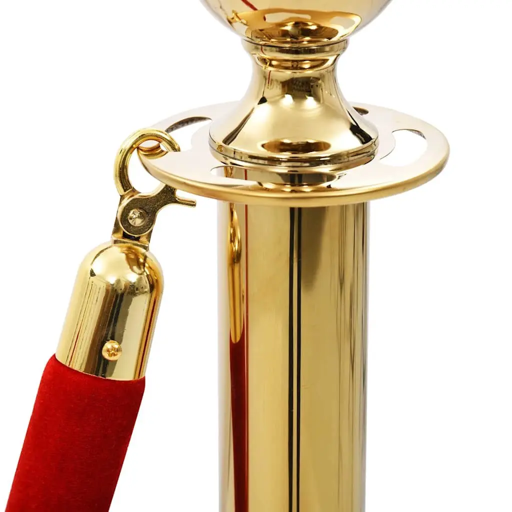 Stanchion Set Stainless Steel Gold 3 Piece