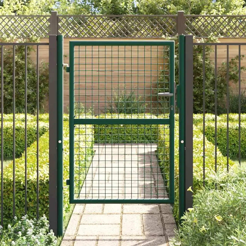Heavy Duty Green Steel Fence Gate 100x125cm