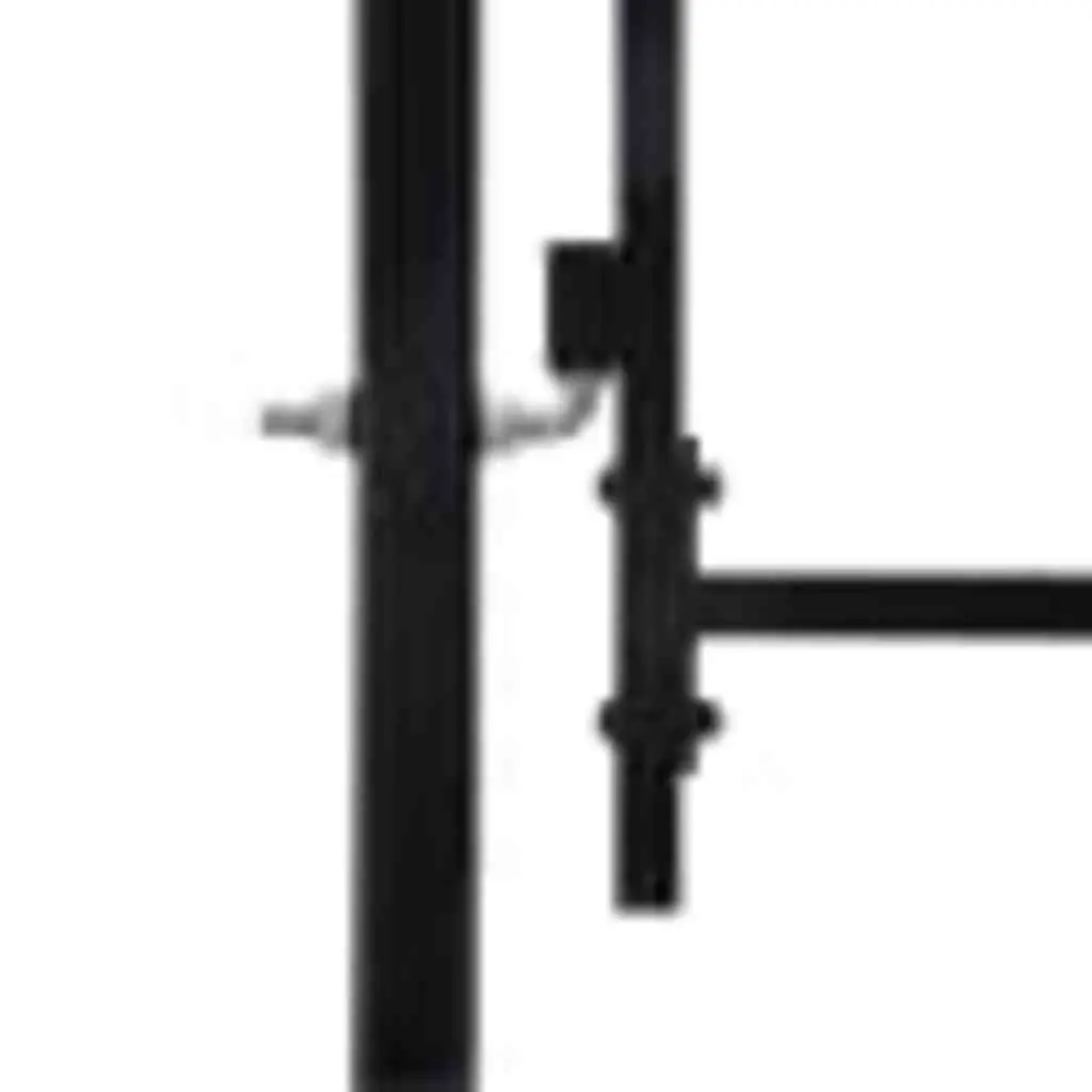 Double Door Garden Gate Steel 2995 x 2495 mm Black