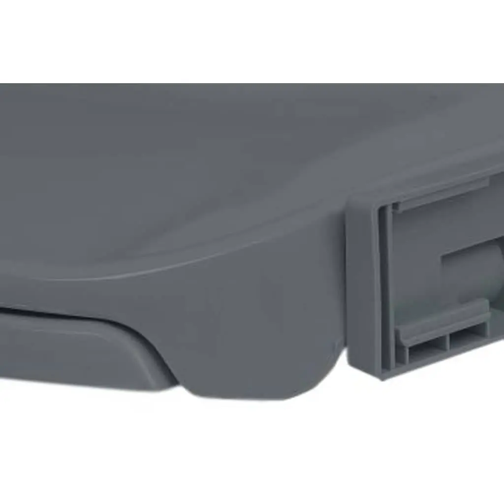 Toilet Seat Polypropylene Oval Grey Soft-Close Top Mount