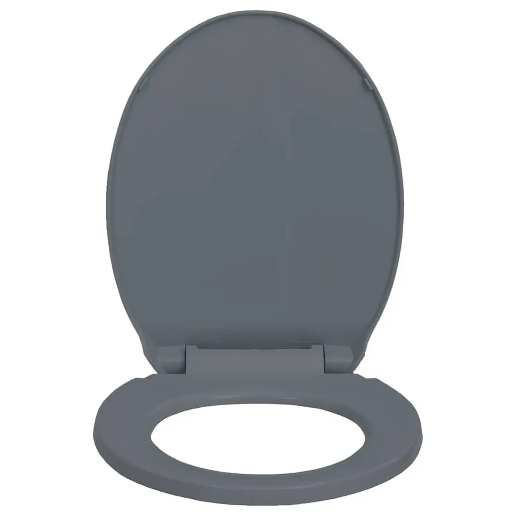 Grey Soft-Close Toilet Seat with Quick Release