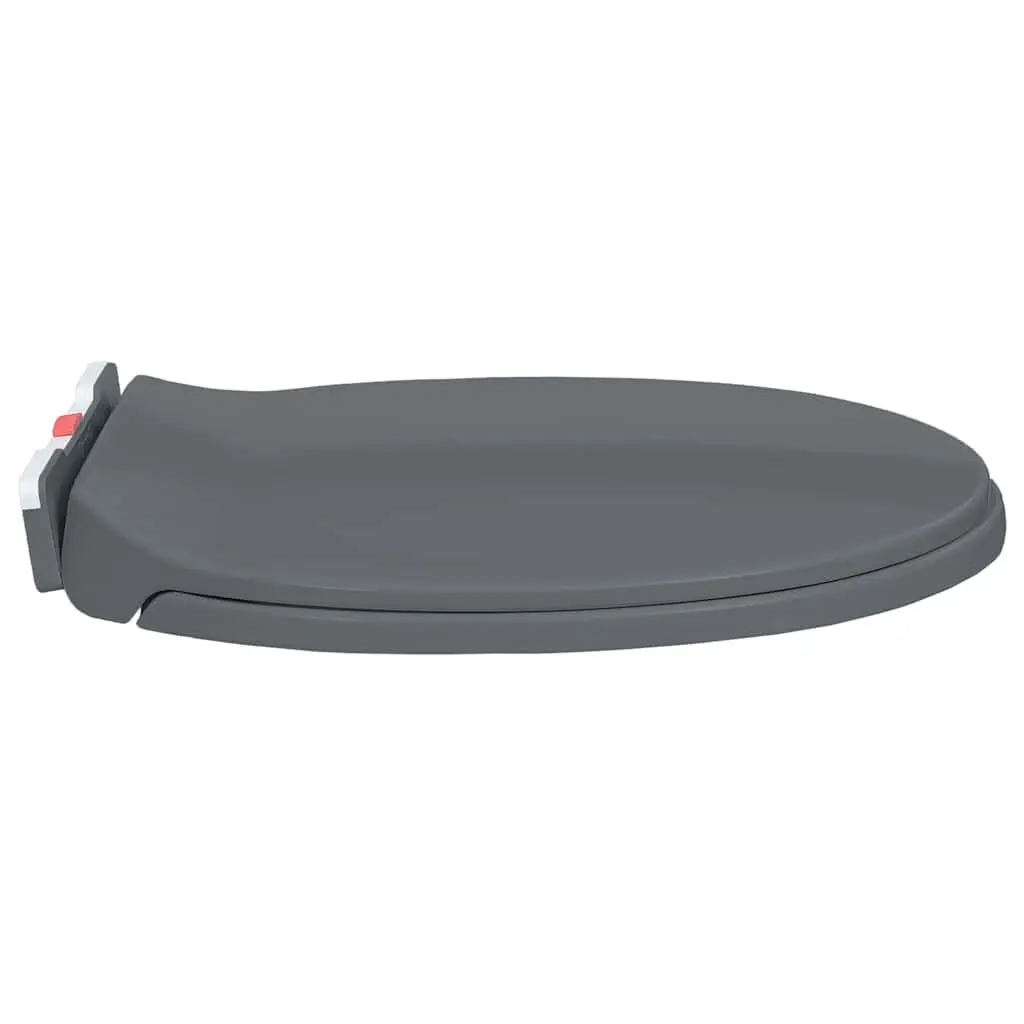 Grey Soft-Close Toilet Seat with Quick Release