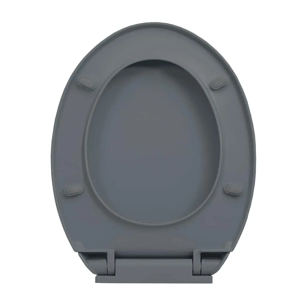 Grey Soft-Close Toilet Seat with Quick Release