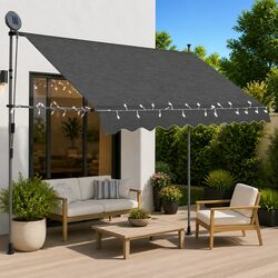 Sturdy Manual Retractable Awning 300cm with LED