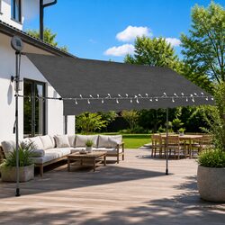 High-Quality Manual Retractable Awning with LED Lights