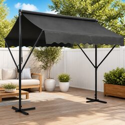 Durable Free Standing Awning 300x300 cm Anthracite