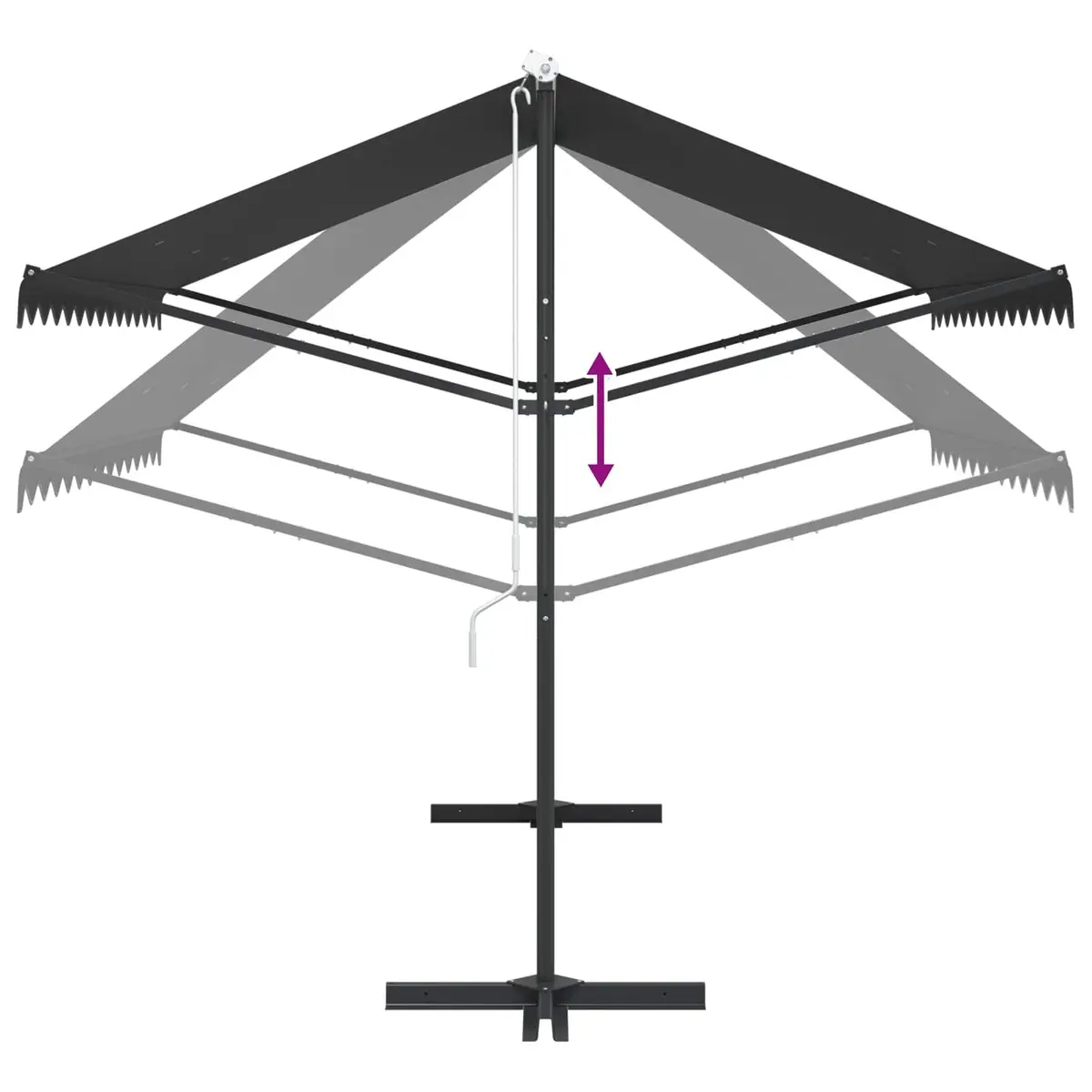 Free Standing Awning 300x300 cm Anthracite