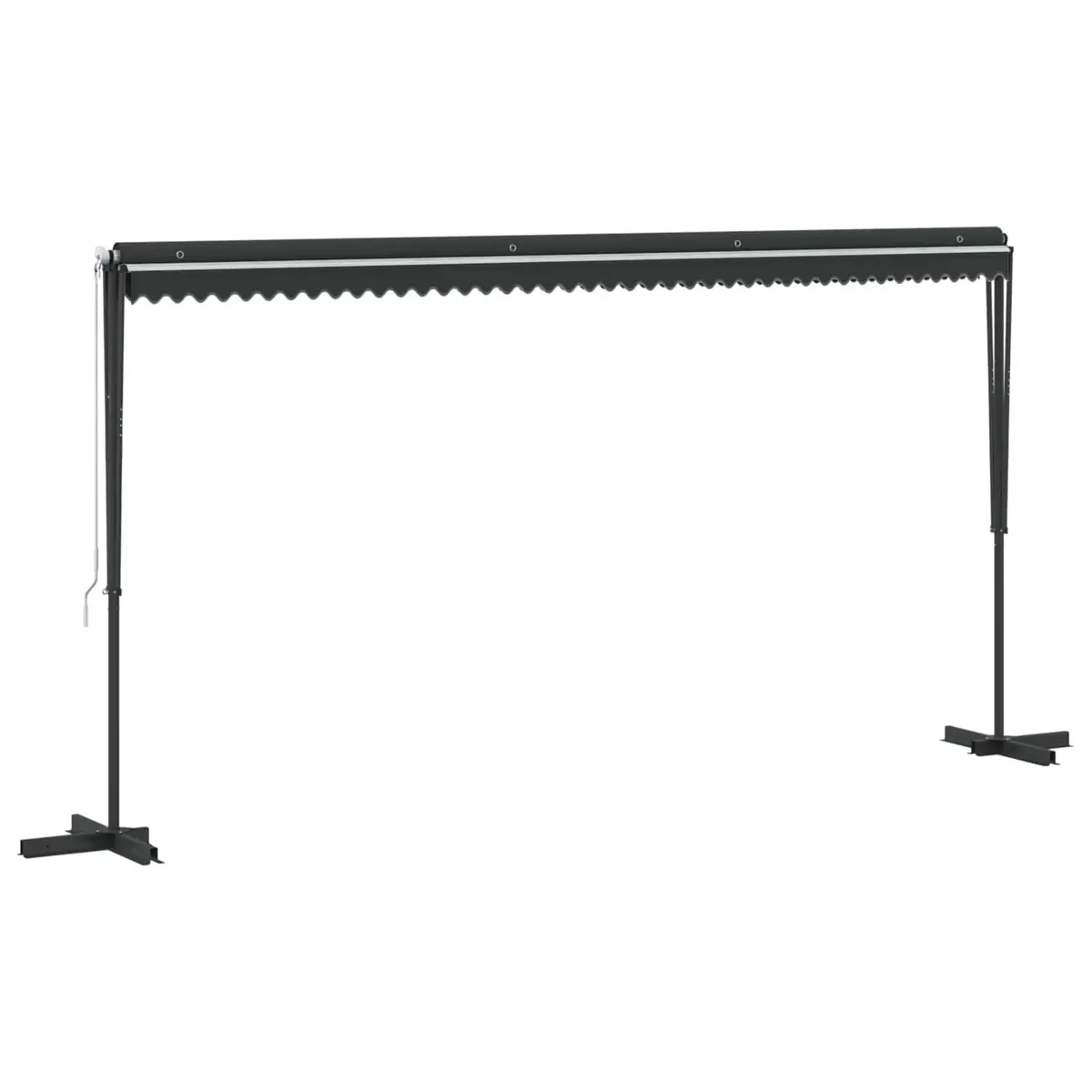 Free Standing Awning Powder-coated Steel 500x300 cm Weather-resistant Polyester Anthracite