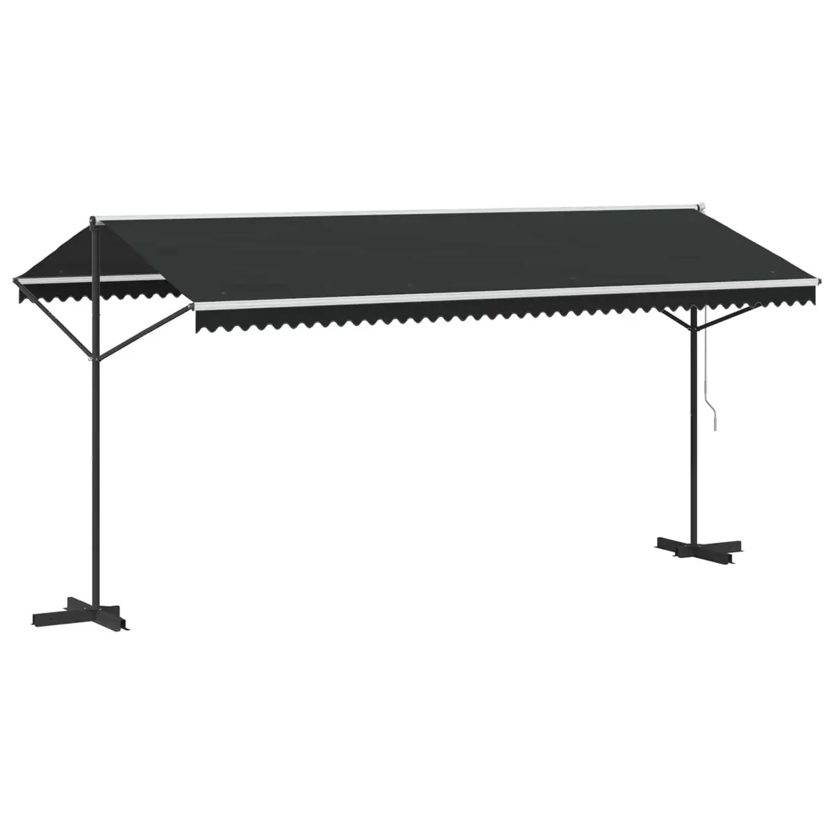 Free Standing Awning Powder-coated Steel 500x300 cm Weather-resistant Polyester Anthracite