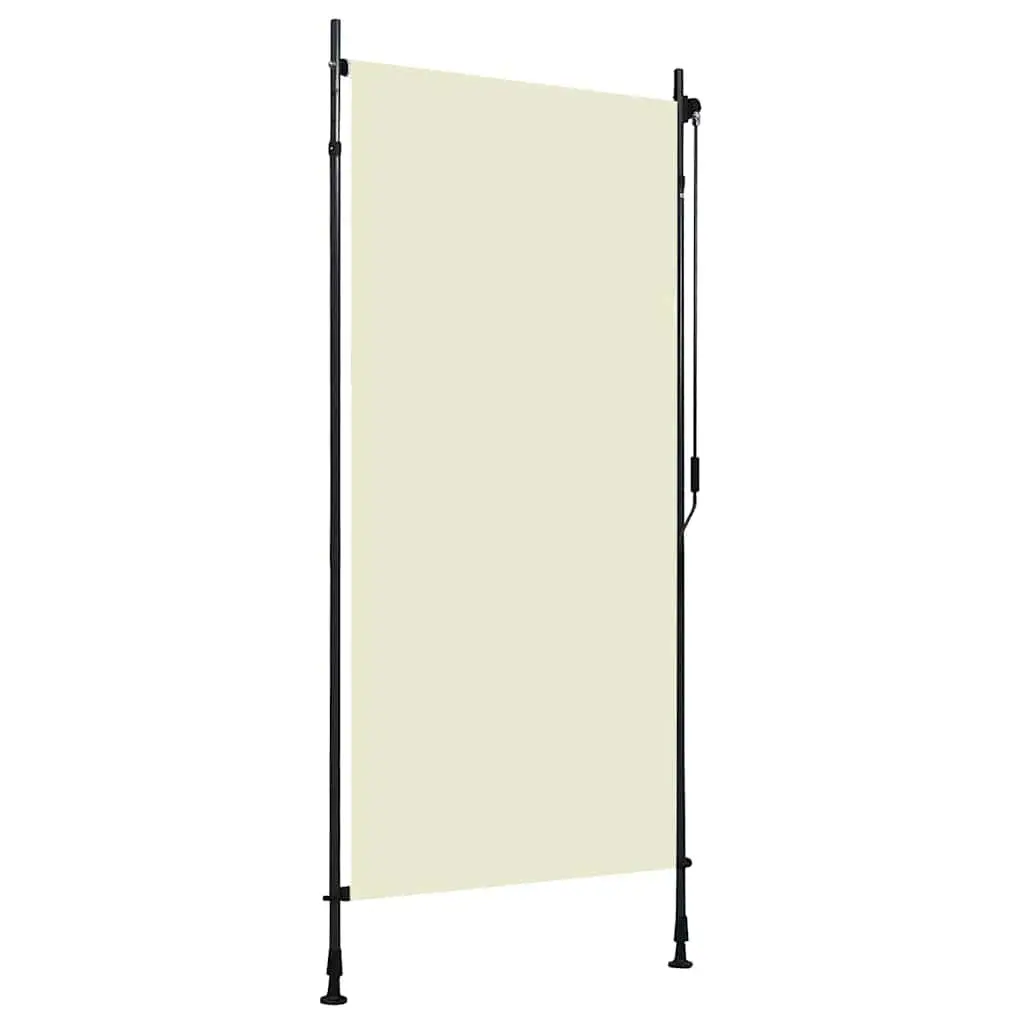 Outdoor Roller Blind Fade Resistant Fabric 100x270 cm Cream