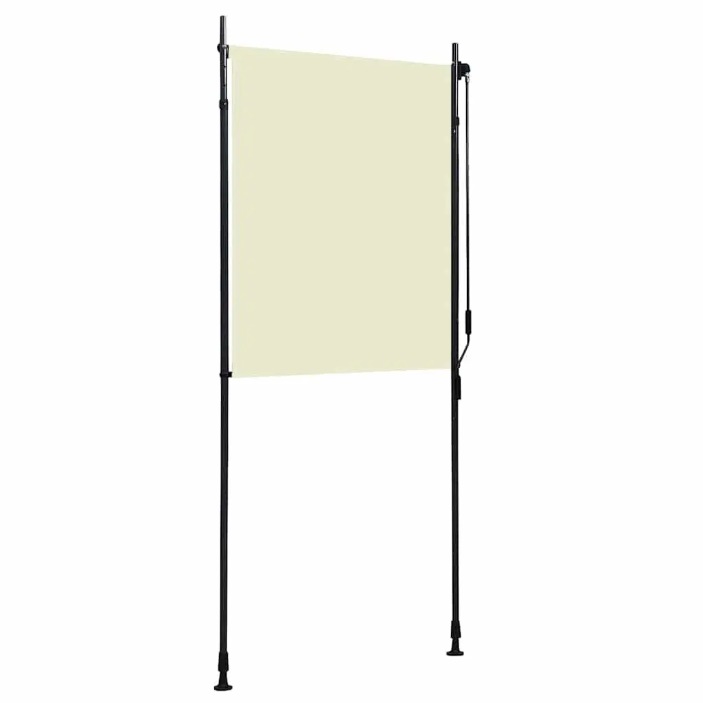 Outdoor Roller Blind Fade Resistant Fabric 100x270 cm Cream
