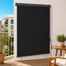 Durable Outdoor Roller Blind 140x250cm in Anthracite