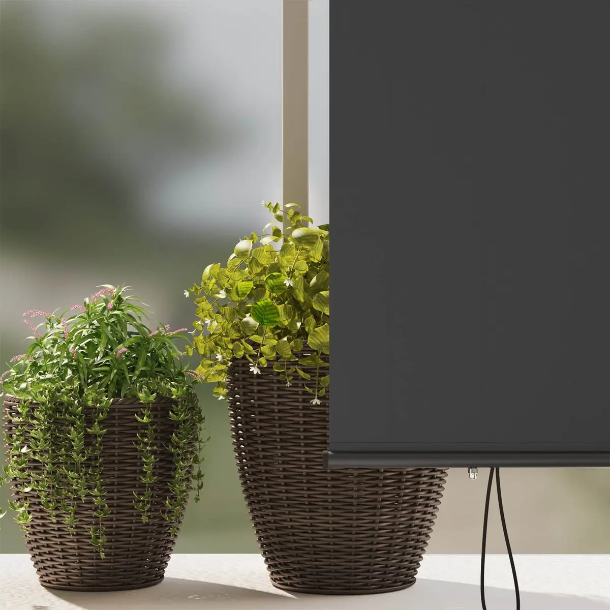 Outdoor Roller Blind 140x250cm in Anthracite