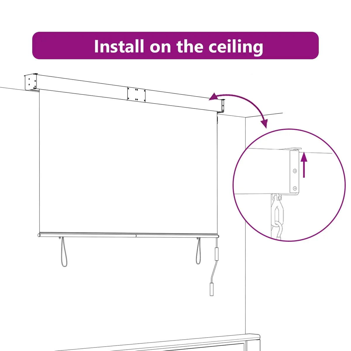 Outdoor Roller Blind Polyester 160x250 cm Anthracite Hand Crank