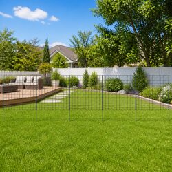 Durable Green Garden Fence Panel Set 77.5x64 cm