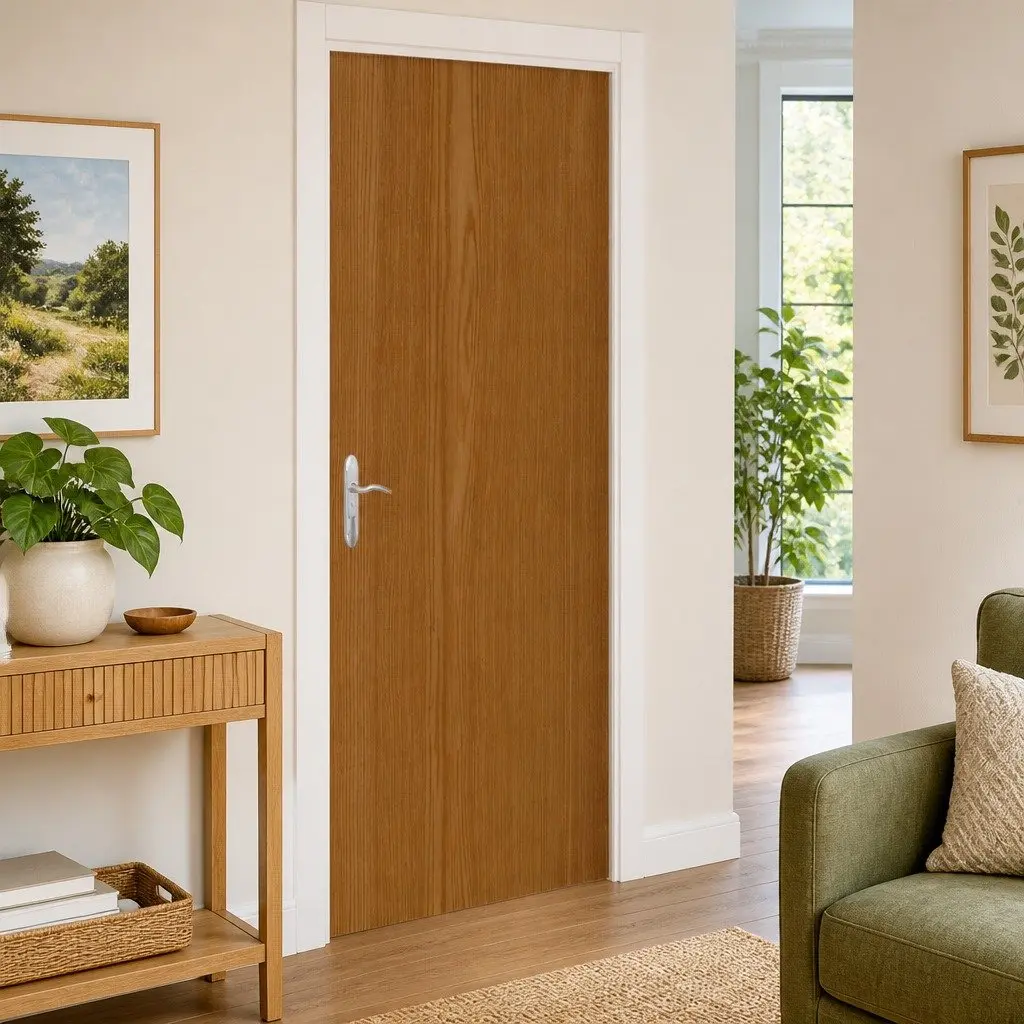 Wood-Look Self-Adhesive Door Film 210x90cm Light Oak
