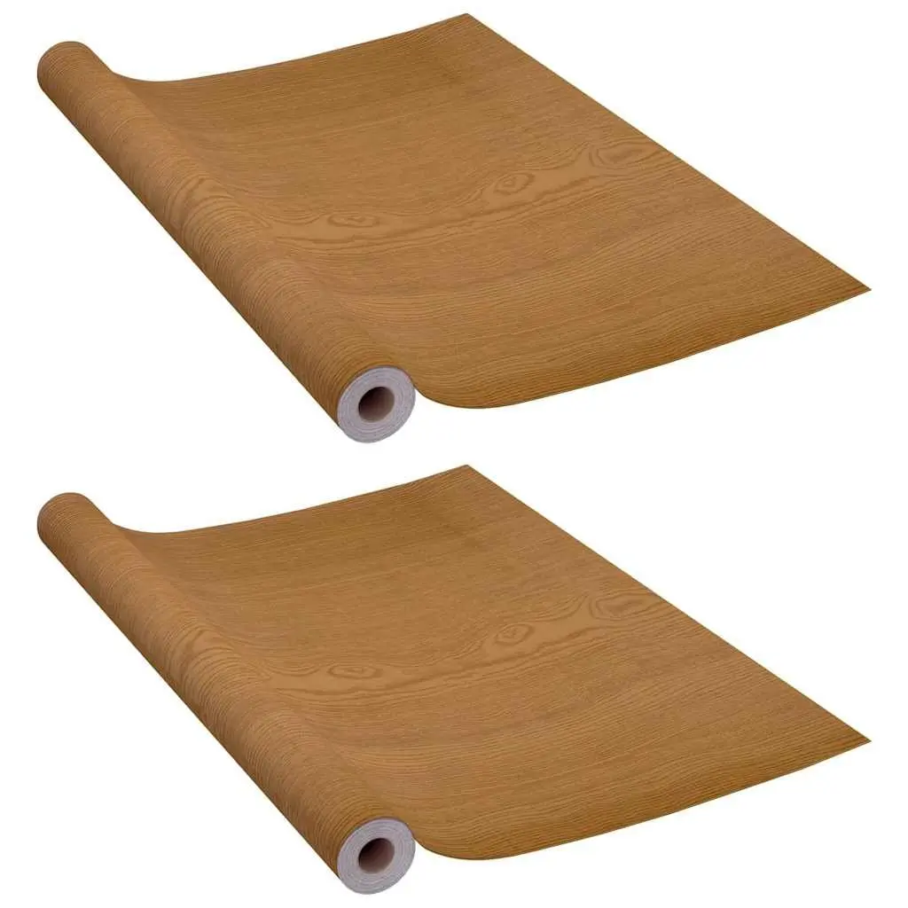 Self-Adhesive Door Film PVC 210x90cm Light Oak Wood-Look Decor