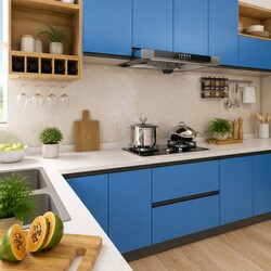 High-Quality Self-Adhesive Furniture Film Azure 500x90 cm
