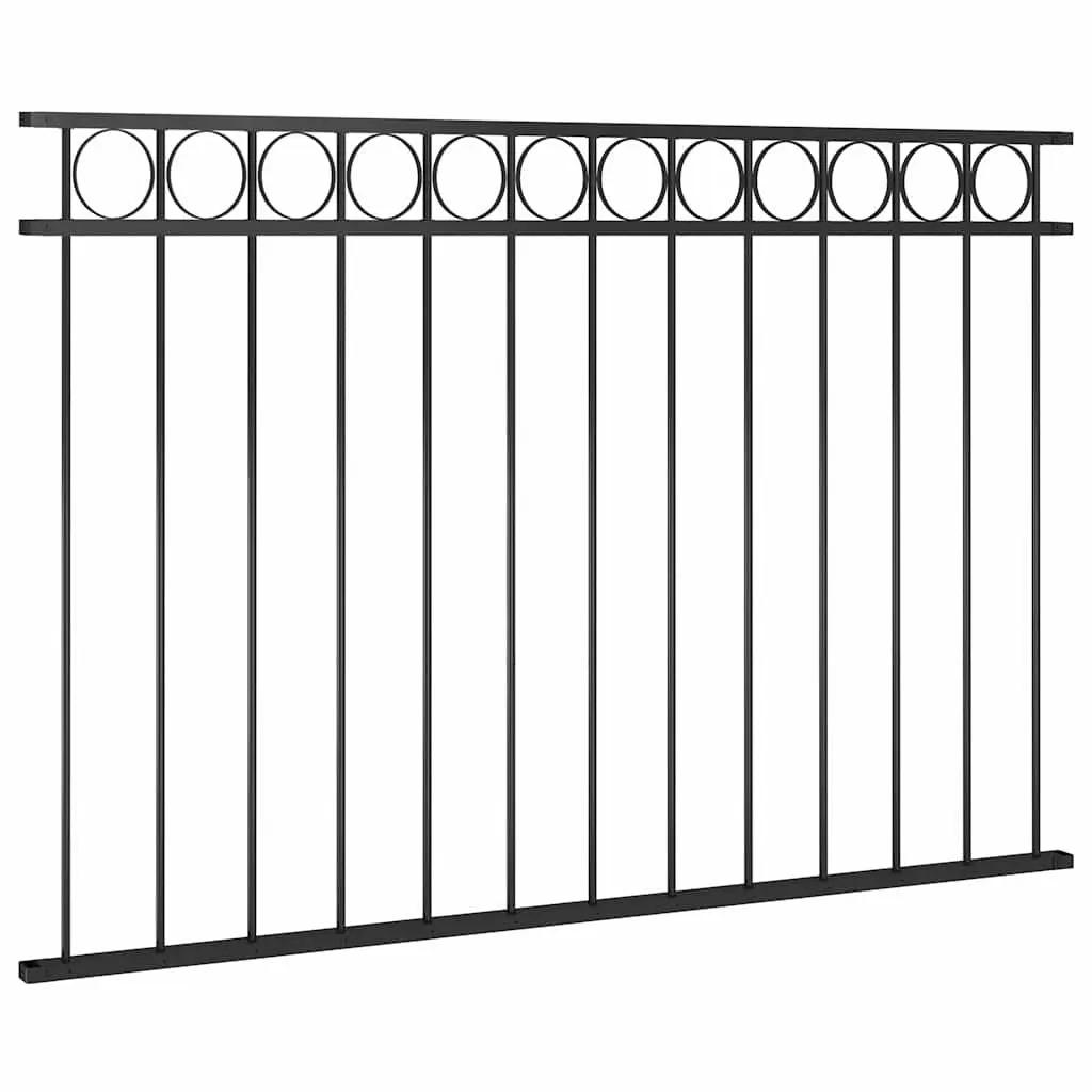 Steel Fence Panel Powder-coated 1.7x1m Black