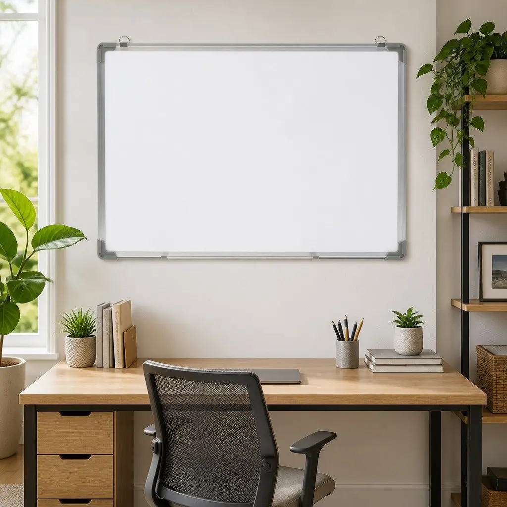Wall-Mounted Magnetic Whiteboard 70x50cm