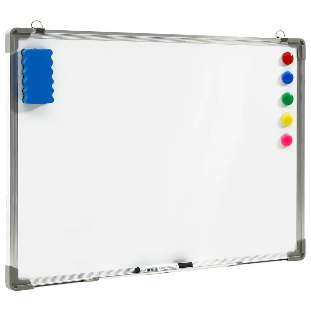 Whiteboard Lacquer-Coated Steel 90x60cm White Wall-Mounted Magnetic Office Presentation Board