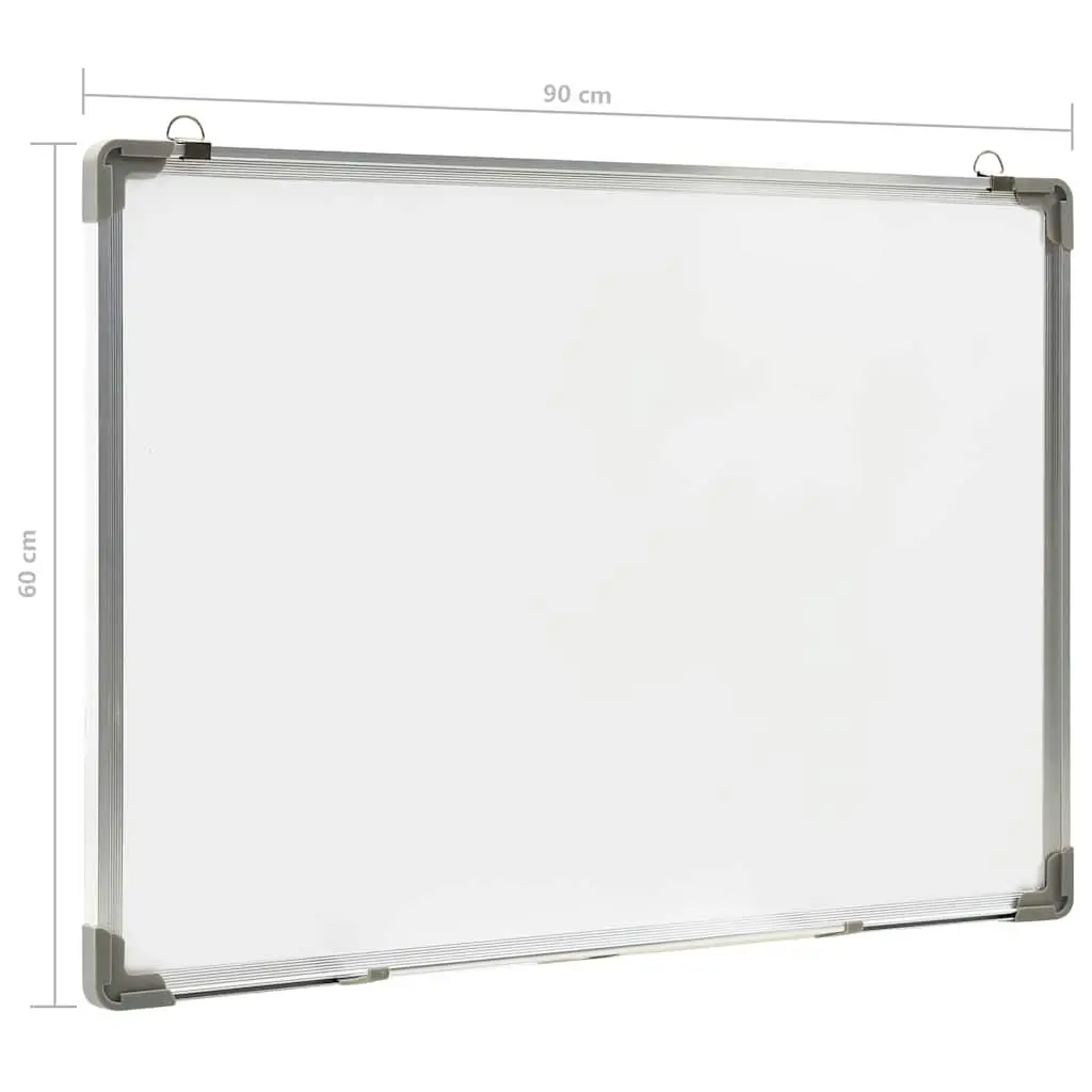 Whiteboard Lacquer-Coated Steel 90x60cm White Wall-Mounted Magnetic Office Presentation Board