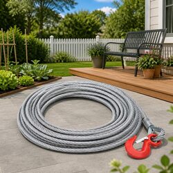 Heavy-Duty 20m Steel Galvanised Wire Rope Cable 1600kg