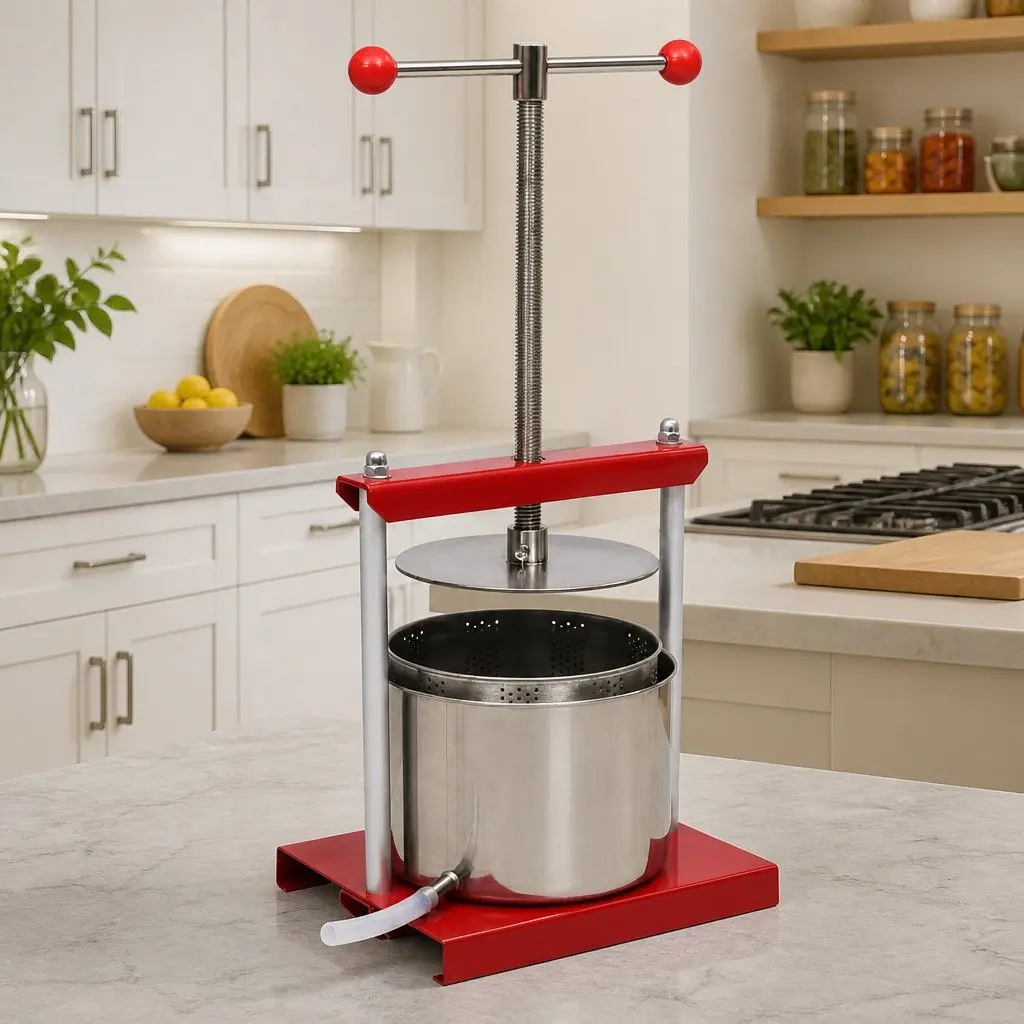 6L Black Stainless Steel Fruit and Wine Press