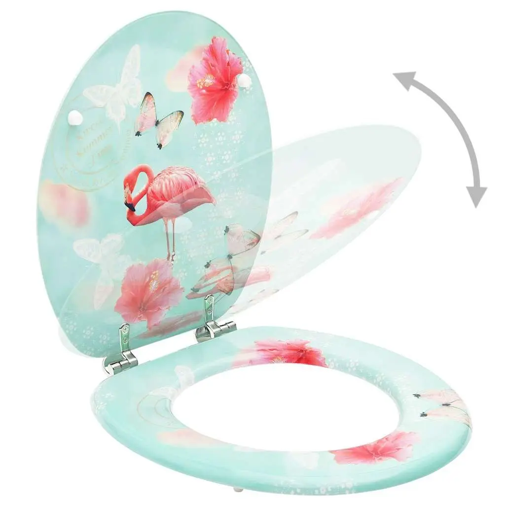 Toilet Seat with Adjustable Hinges