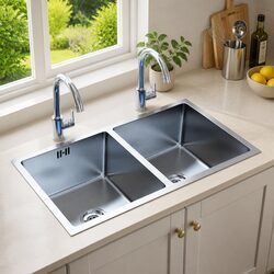 Premium Double Bowl Kitchen Sink Handmade Stainless Steel