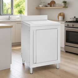 Stainless Steel Work Table with Drainboard for Kitchens