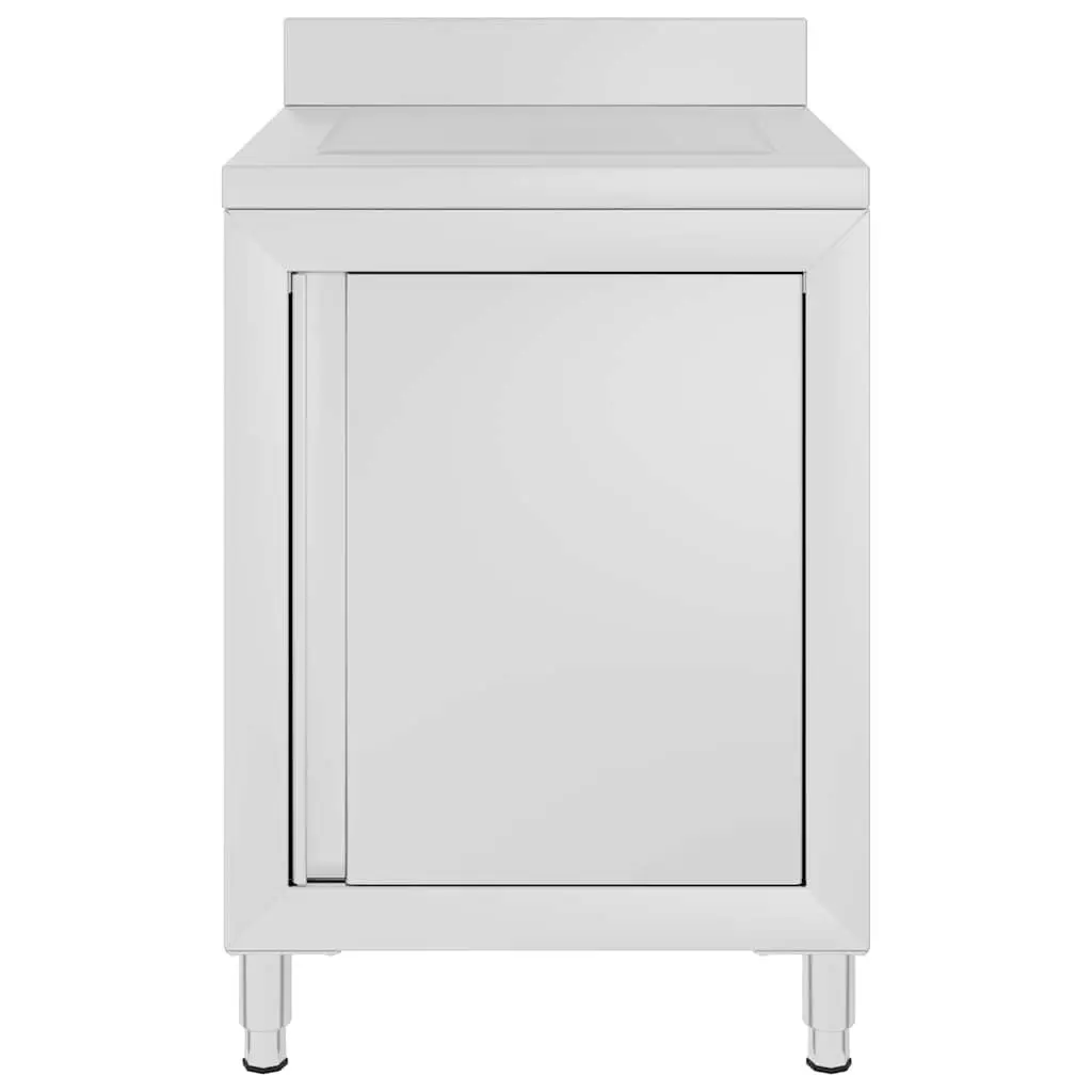 Stainless Steel Work Table with Drainboard for Kitchens