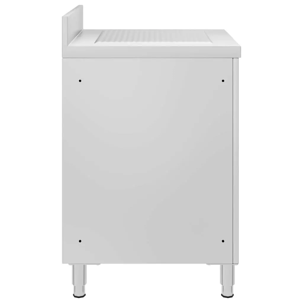 Stainless Steel Work Table with Drainboard for Kitchens