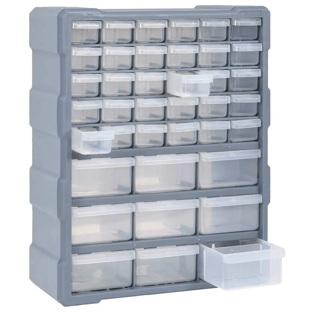Multi-Drawer Organiser Toolbox with 39 Drawers