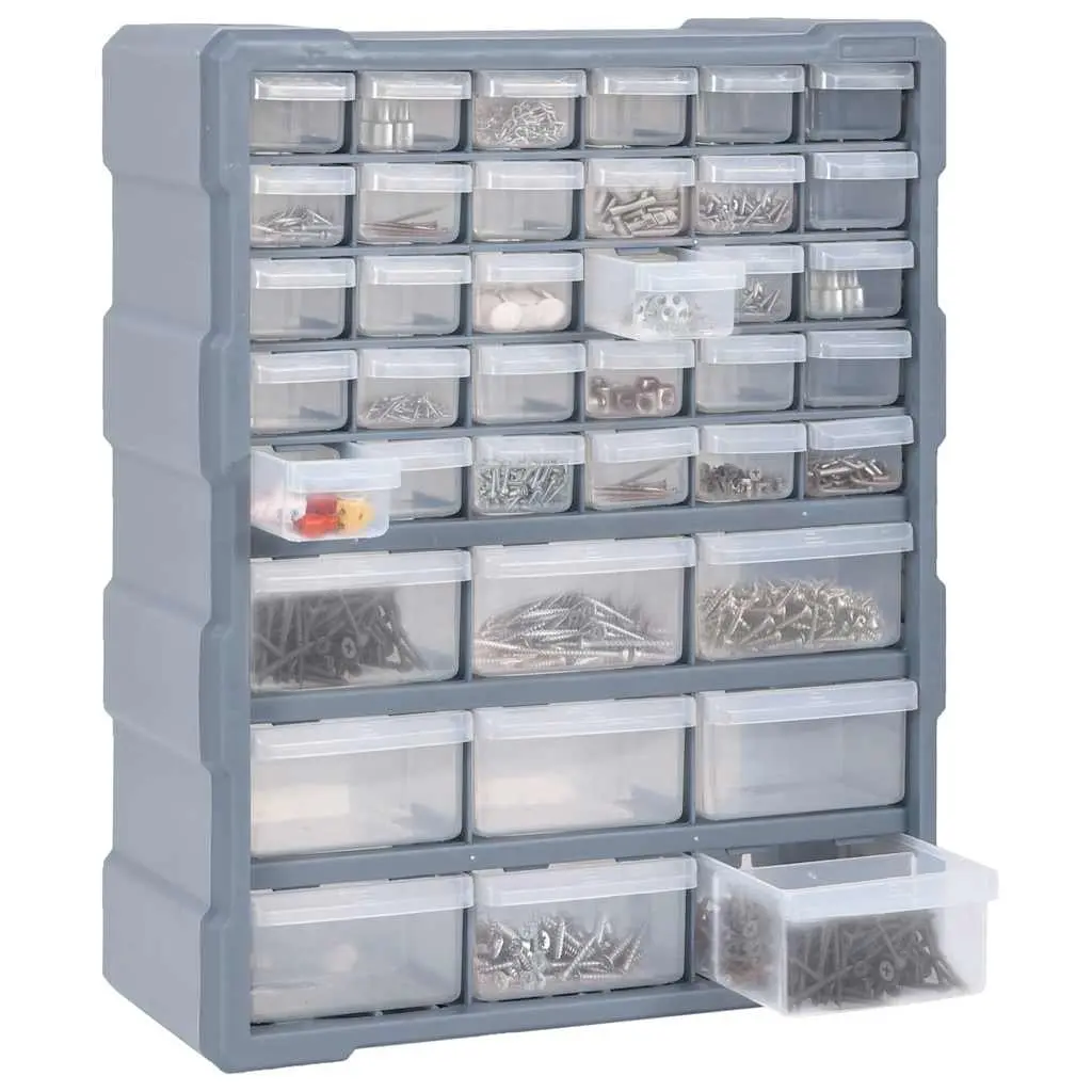 Multi-Drawer Organiser Toolbox with 39 Drawers